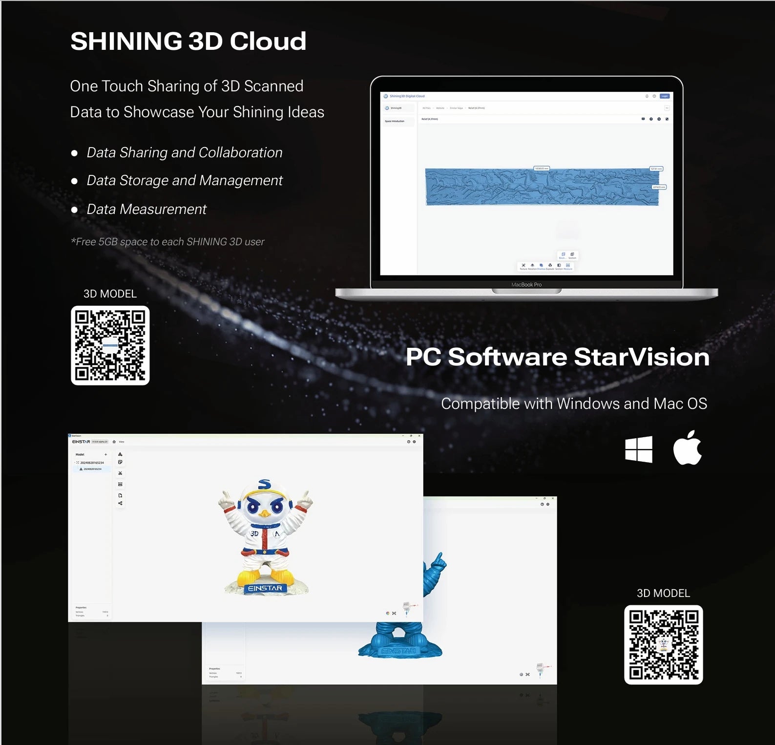 (Send Free 500 6-10nm Markers）Shining Einstar Vega 3D Scanner High-Precision 3D Fast ersatile Outdoor-Ready 3D Scanner