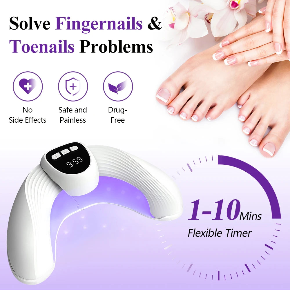 Household Fungal Nail Laser Device Wireless Foot Repair Toenail Fingernail Anti Fungus Infection Paronychia Onychomycosis Care