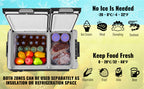 SucceBuy 58 L Portable Car Refrigerator Car Refrigerator Fridge Dual Zone Portable Freezer Compressor Cooler for Home, Outdoor
