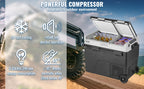 SucceBuy 58 L Portable Car Refrigerator Car Refrigerator Fridge Dual Zone Portable Freezer Compressor Cooler for Home, Outdoor