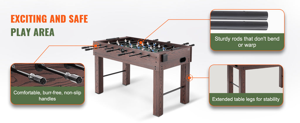 SucceBuy 55inch Foosball Table  Standard Size Foosball Table Indoor Full Size Foosball Table for Home, Family, and Game Room